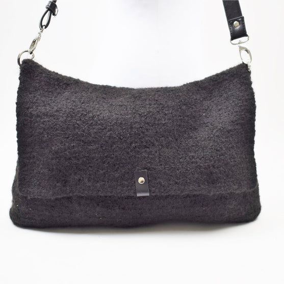 Crocheted, felted bag
2
