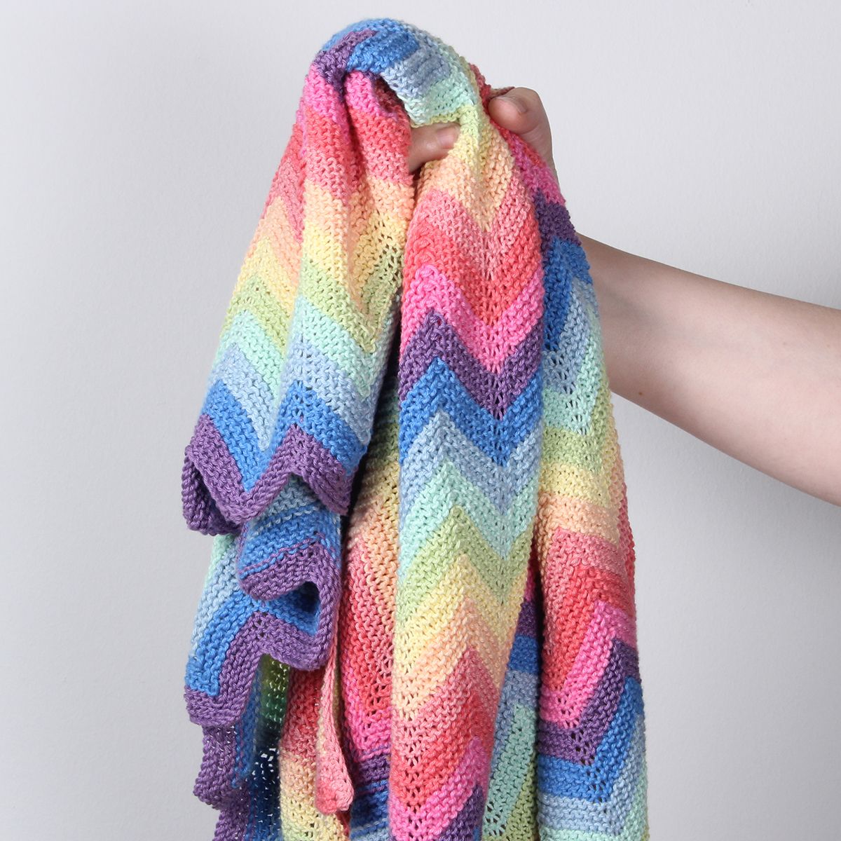 Pastel Rainbow Ripple Blanket Rainbow Baby Blanket Yarn Monica's