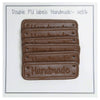 PU Leather Label "Handmade" 5 x 1,5 cm - Go Handmade
1