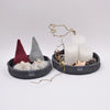 Decoration trays with round leather base - Christmas
5