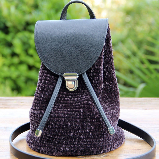 Bag Flap for Metal Lock - Black/Silver - Go Handmade
4