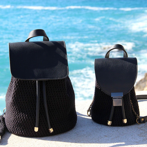 Bag Flap w/Magnetic Button - Black/Bronze - Go Handmade
3