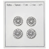 Bling Buttons - Small Stones - Silver - 4 pcs. - Go Handmade
2
