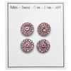 Bling Buttons - Small Stones - Pink - 4 pcs. - Go Handmade
3