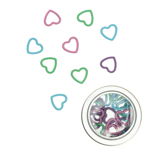 Metal stitch markers - Hearts - Hobbii
3