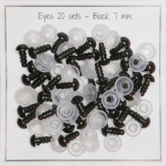 Safety eyes - 7 mm (0.28 in) - Go Handmade
1