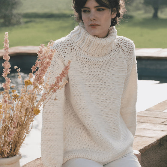 6183-40 High Neck Raglan Sweater
2