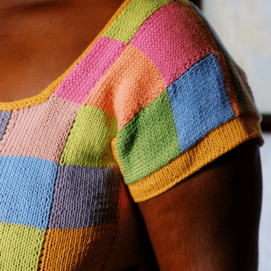 Suncatcher - Square Neck Intarsia Tee
2