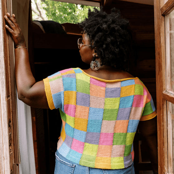 Suncatcher - Square Neck Intarsia Tee
6