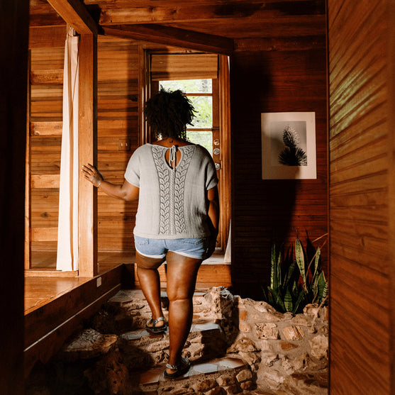 Floreale Top - Lace Back Tee
7