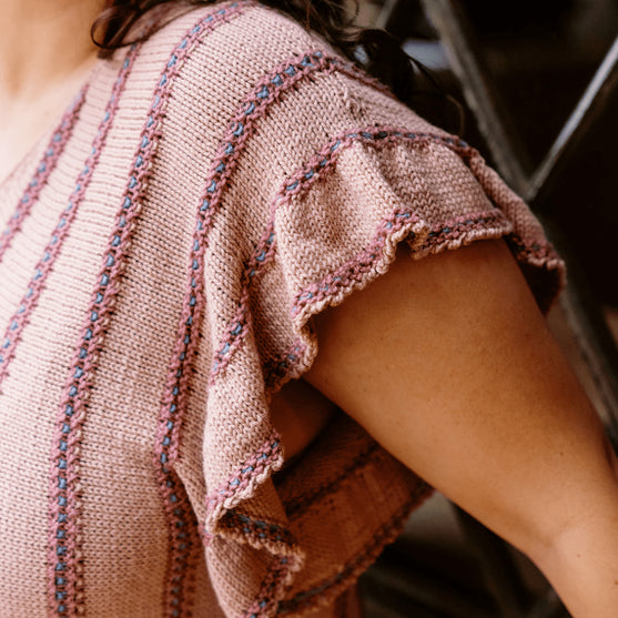 Dalle de Verre - Ruffle Sleeved Top
10