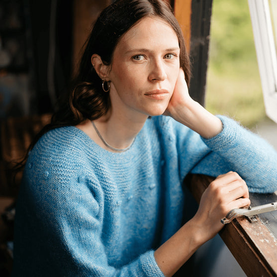 Adorned Pullover - Garter Yoke Pullover
8