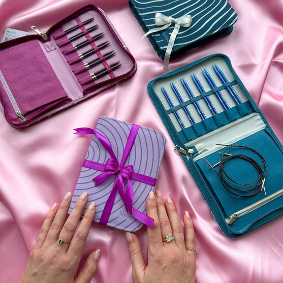 Stellar Short Interchangeable Circular Needle Set Essential - Amethyst - Hobbii
13