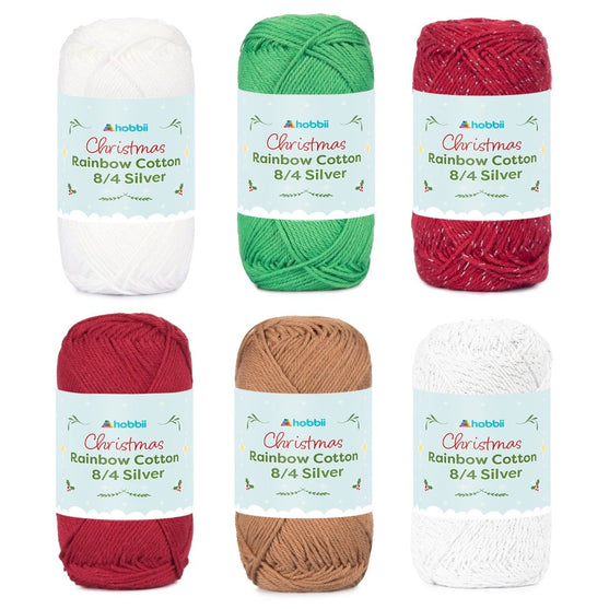 Rainbow Cotton 8/4 Christmas Silver Color Pack (Limited Edition) - Hobbii
1