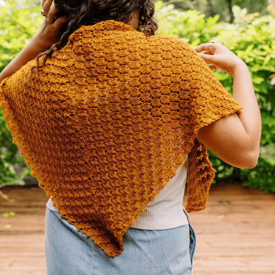 Grisaille - Triangular Lace Shawl - Crochet Kit
2