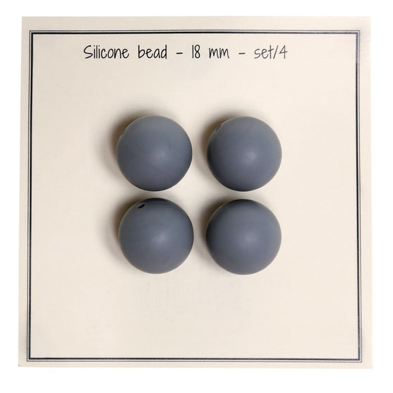 Silicone pearls – 18 mm – 4 pcs - Go Handmade
1