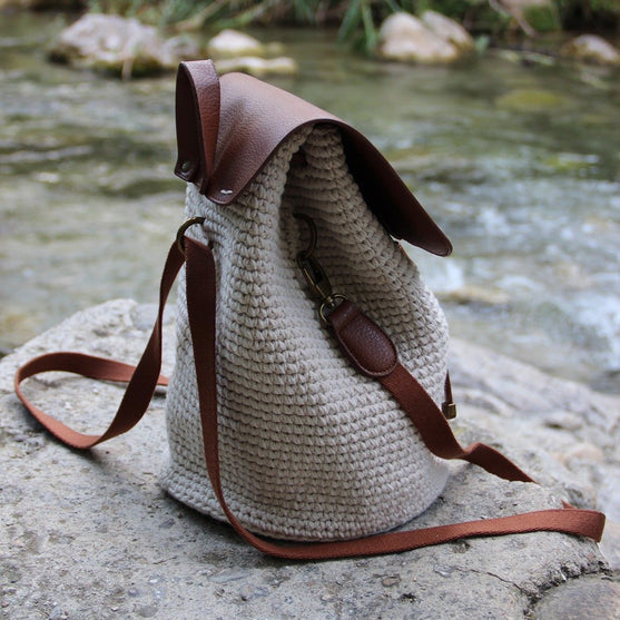 Bag Flap w/Magnetic Button - Brown/Bronze - Go Handmade
7