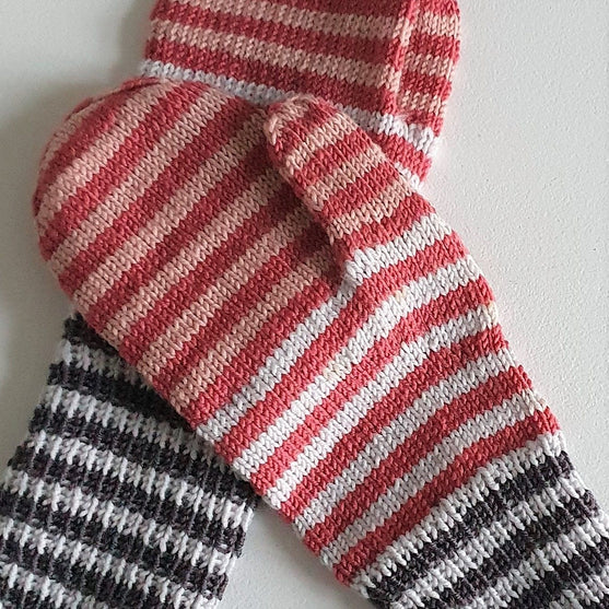 Stribede Luffer - Mittens
4
