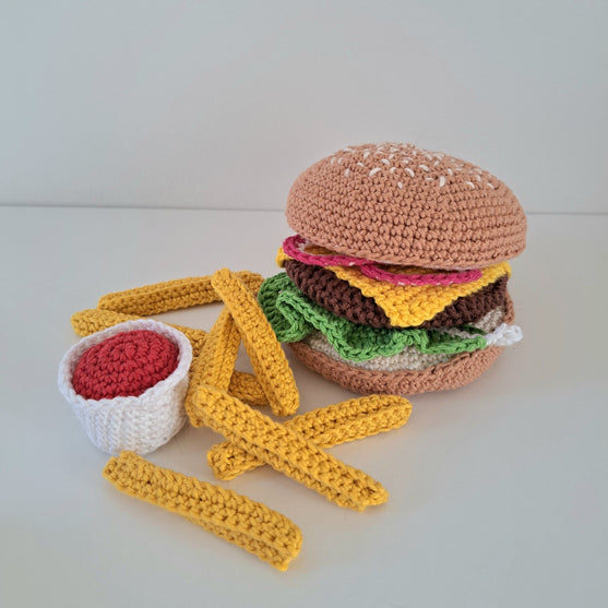 Hamburger and french fries
1