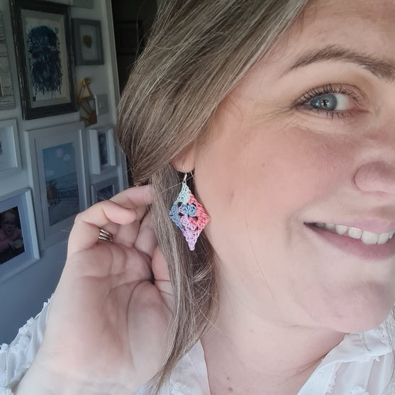 Bloom Earrings - Trio of crochet earrings
6