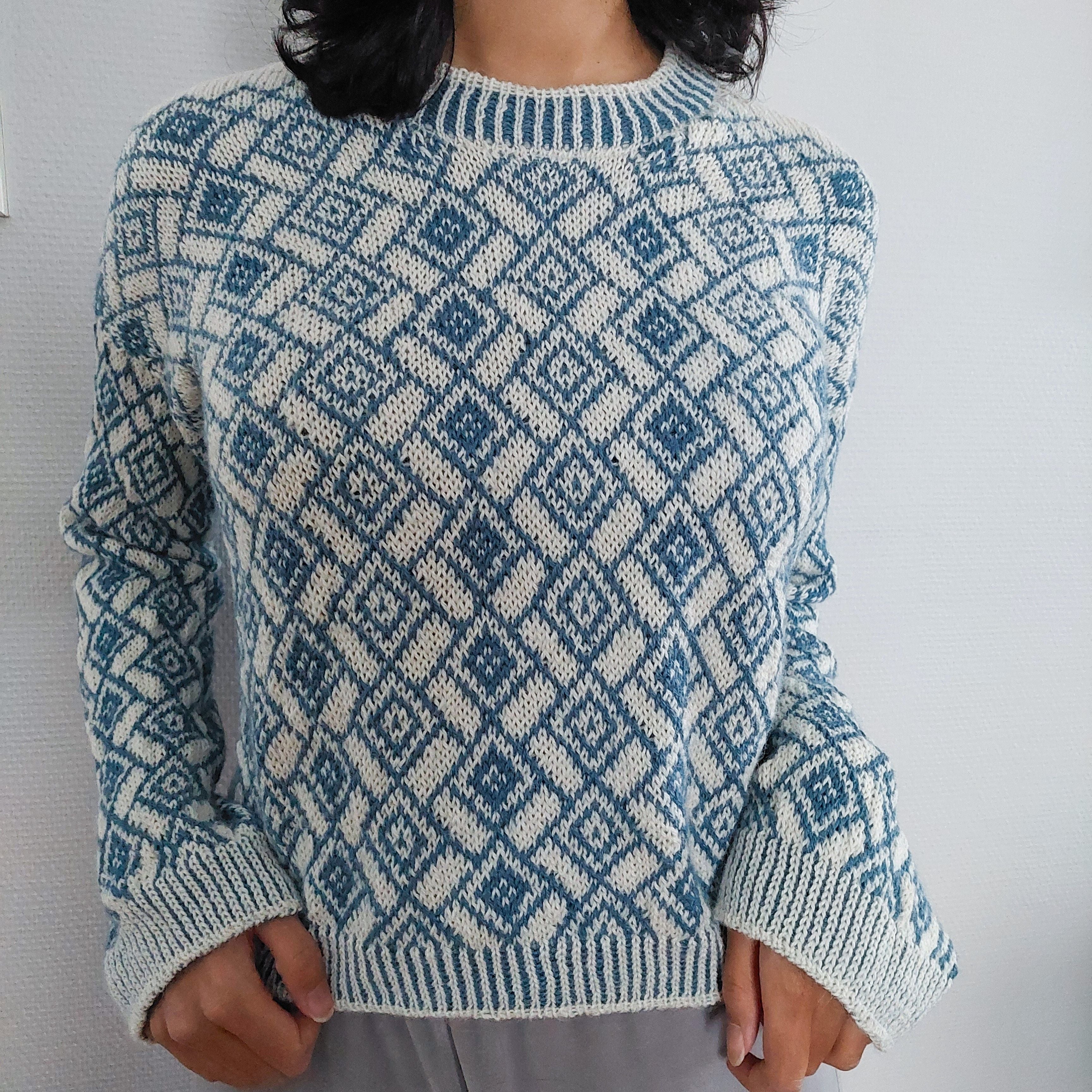 ニット・セーター ASCLO Powder Color Intarsia Knit (7color) ASCLO Powder Color Intarsia Knit (7color) - ASCLO