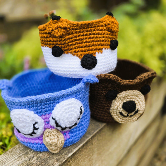Trio of Woodland - Animal Baskets
2