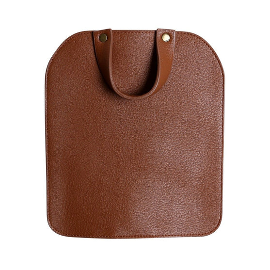 Bag Flap w/Magnetic Button - Brown/Bronze - Go Handmade
1