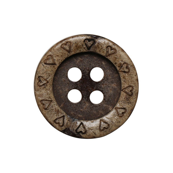 Coconut Buttons - Hearts - Go Handmade
3