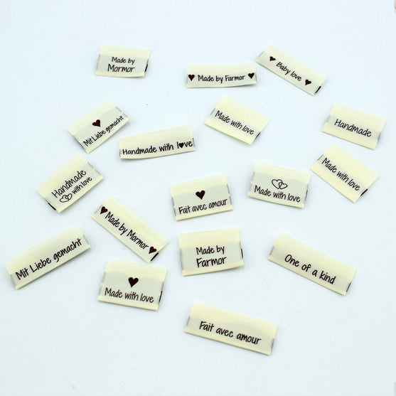 10 Labels - Made with love - 1 heart - 3.5 cm - Go Handmade
3