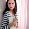 Arm Warmers with Diamond Motif
1