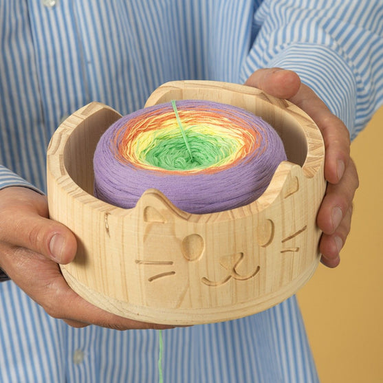 Wooden Yarn Bowl - Cat - Hobbii
3