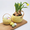 Cotton Easter Basket with Leather Handle
1
