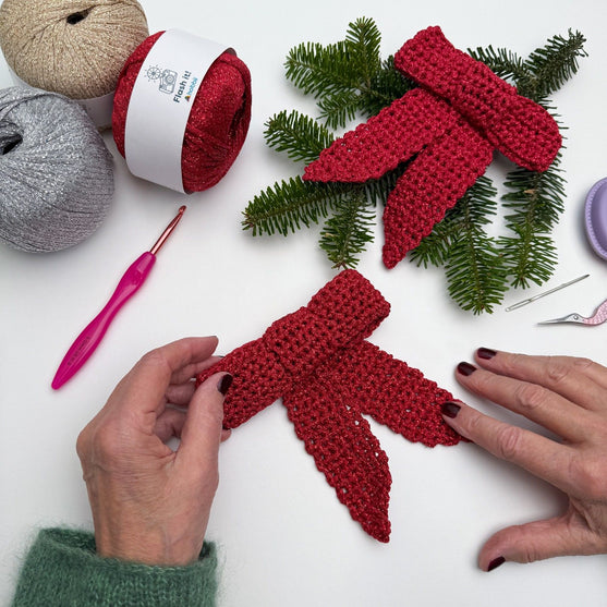 Crochet Bow - Christmas Decoration
6