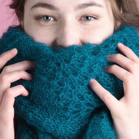 Peacock shawl in Kid Silk
4