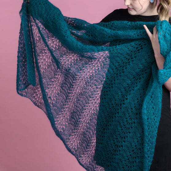 Peacock shawl in Kid Silk
3