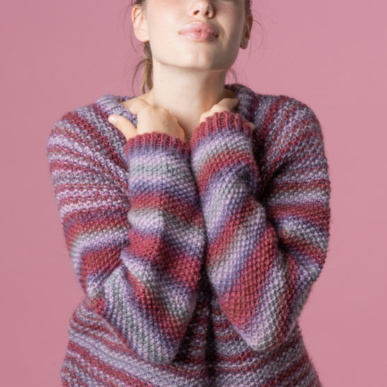 Anette - Print Moss Stitch Sweater
6