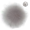 Pom Pom w/button - Gray - Large - Go Handmade
1