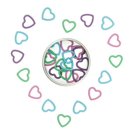 Metal stitch markers - Hearts - Hobbii
4