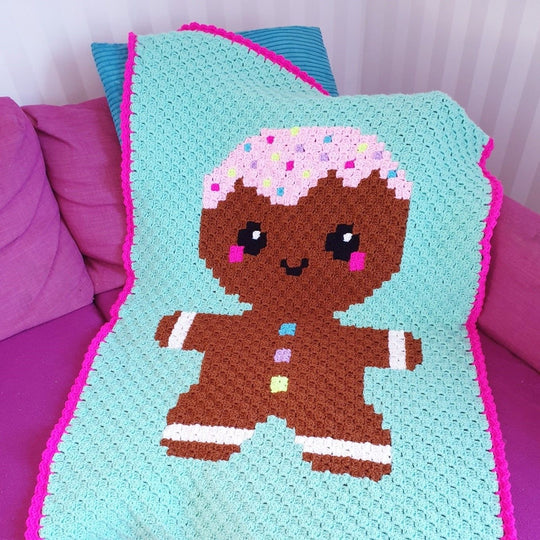 Kawaii Gingerbread Man - Blanket