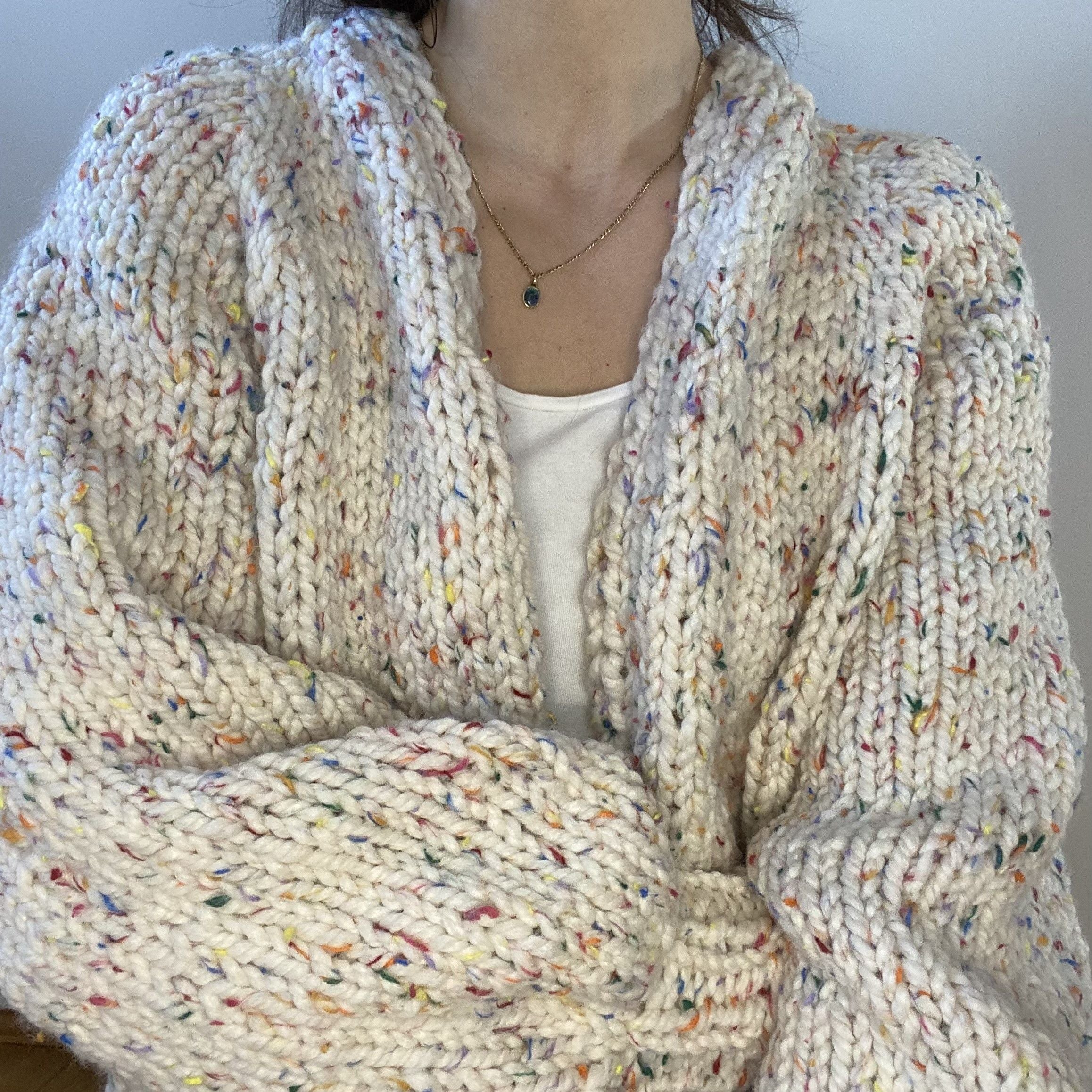 【U LAN】Lola Gradient Stripe Knit Ombre Mesh Crochet Sweater – APNY