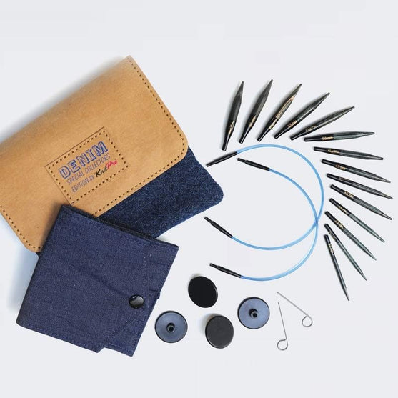 DENIM Extra Short Interchangeable Circular Needle Set - KnitPro
2