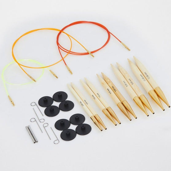 Bamboo Interchangeable Circular Needle Set - Thick Needles - KnitPro
4