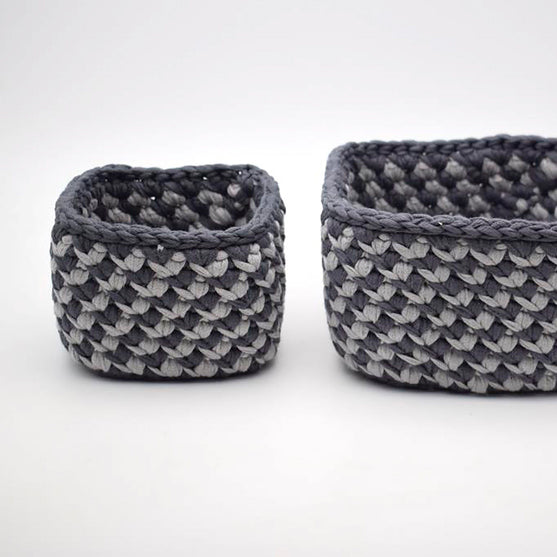 Oblique Lines Stripes - Square baskets
4