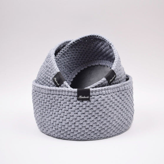 Ribbon Basket with round leather base – Classic
5