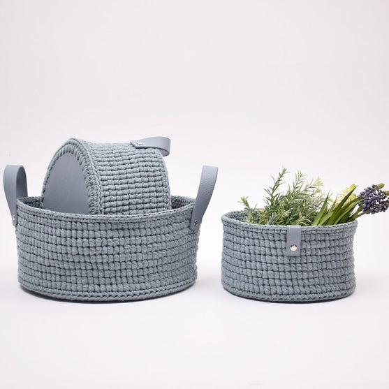 MyRoom – Round Basket with Leather base
3