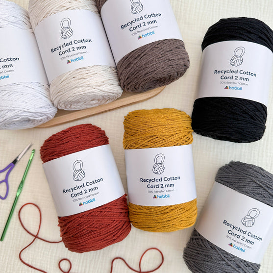 Recycled Cotton Cord (2 mm - 0.7 in) - Hobbii
3