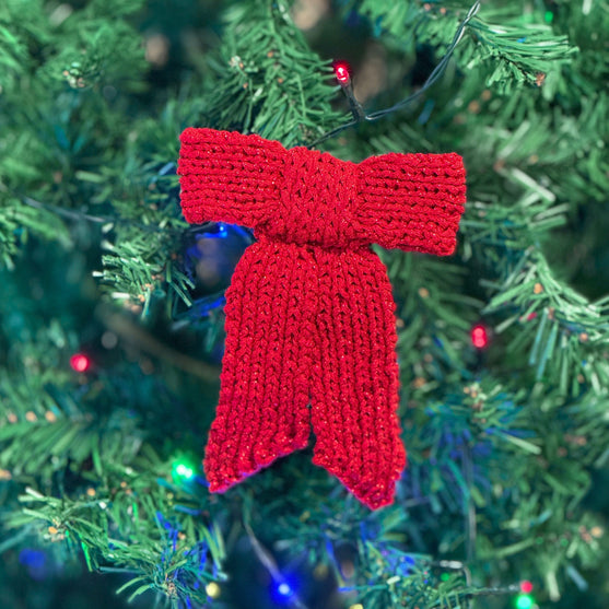 Knitted Bow - Christmas Decoration
4