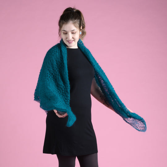 Peacock shawl in Kid Silk