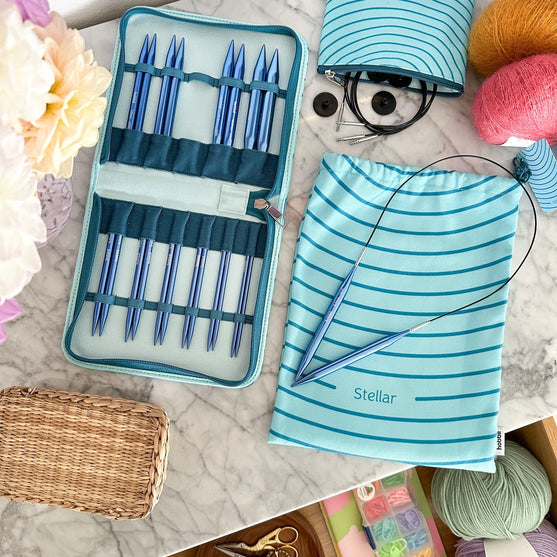 Stellar Interchangeable Circular Needle Set Deluxe - Sapphire - Hobbii
12