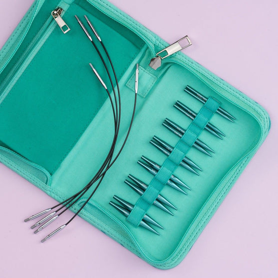 Stellar Mini Interchangeable Circular Needle Set - Emerald - Hobbii
2